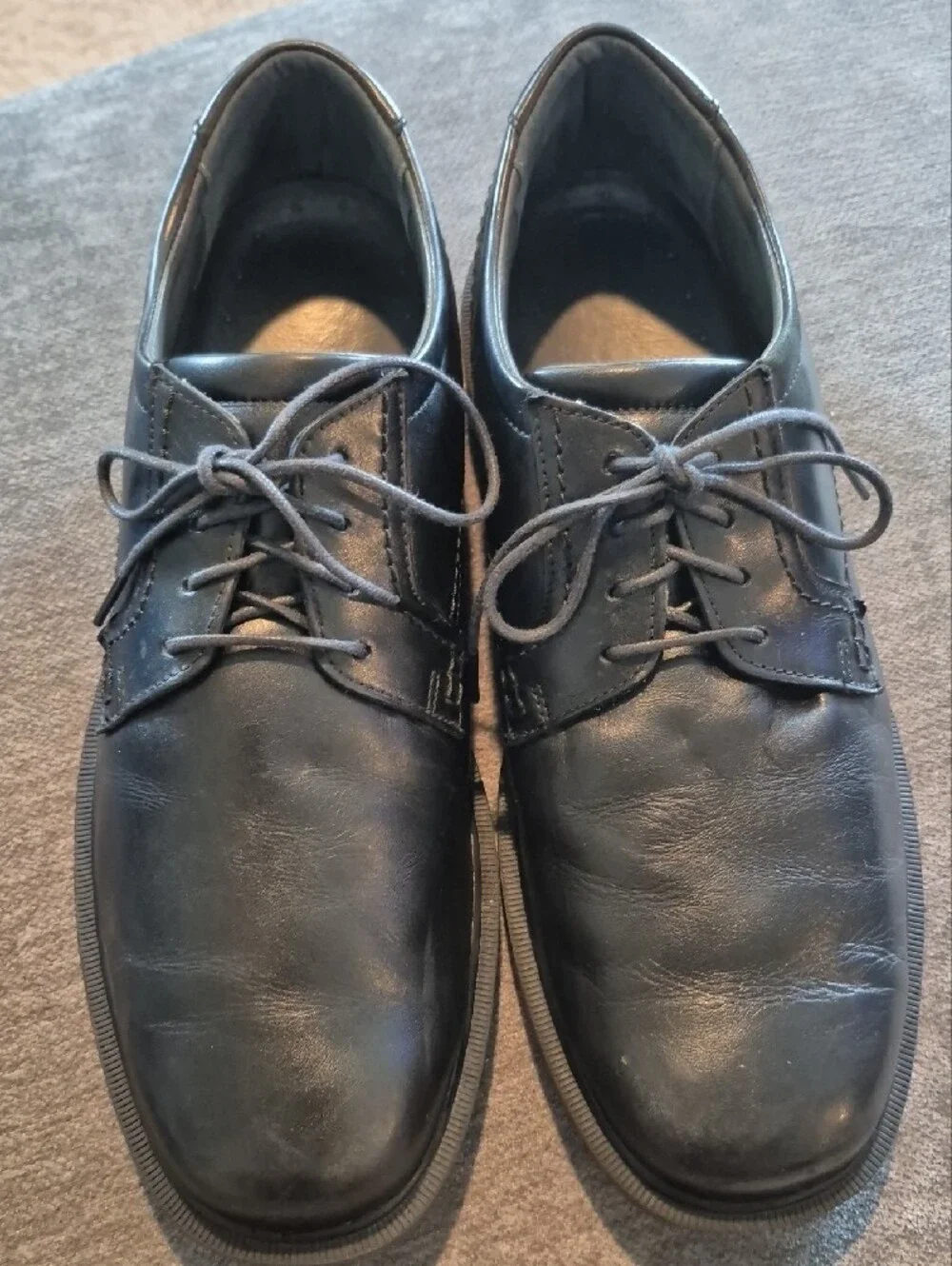 SAS Men's Black Leather Lace-Up Derby Shoes